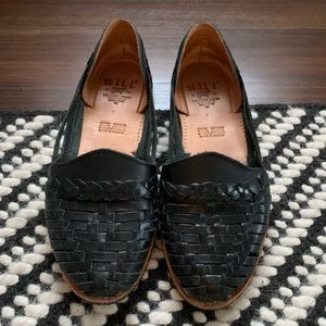 Will Leather Goods Black Huarache Flats